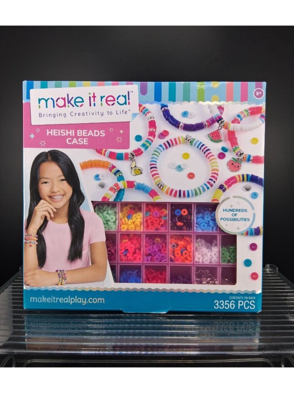 Make It Real Heishi Beads Case 3356 Pcs Bracelet Kit Set